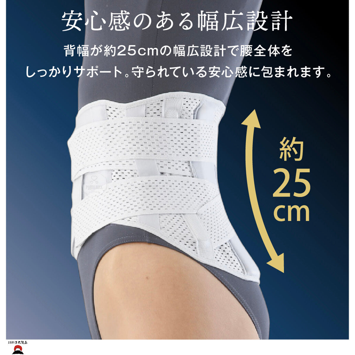 日本製 PREMIUM 4重固定護腰透氣束腹帶