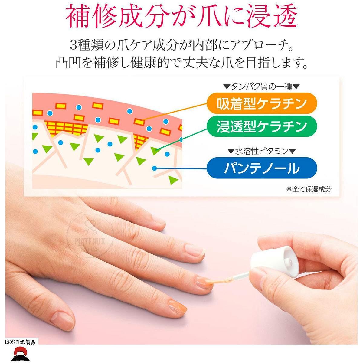 Buhna - Viewna 強化指甲及修復保濕塗層護理液 | 一塗一撕可便易用 | 日本製造